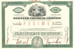 Stauffer Chemical Co. - Stock Certificate