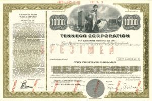 Tenneco Corporation - $10,000 or $1,000 - Bond