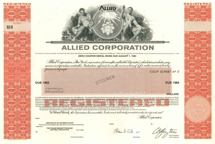 Allied Corporation - Stock Certificate