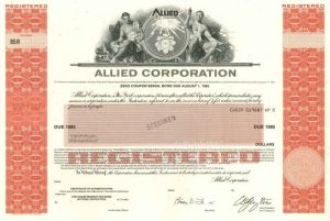 Allied Corporation - Stock Certificate