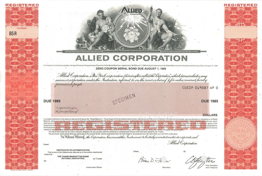 Allied Corporation - Stock Certificate