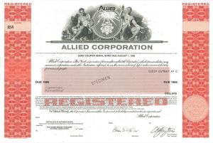 Allied Corporation - Stock Certificate