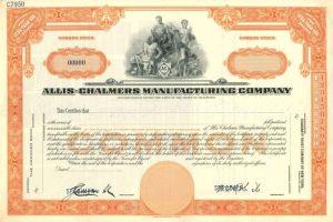 Allis-Chalmers Manufacturing Co. - Stock Certificate