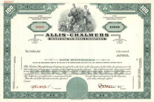 Allis-Chalmers Manufacturing Co. - Stock Certificate
