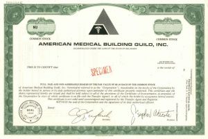 American Medical Building Guild, Inc. - Stock Certificate