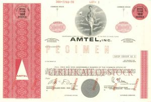 AMTEL, Inc. - Stock Certificate