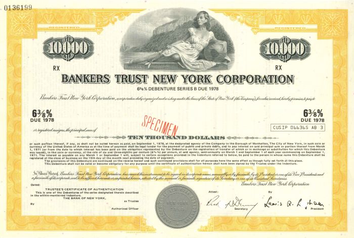 Bankers Trust New York Corporation - Various Denominations - Bond