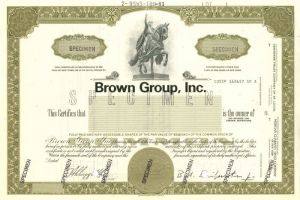 Brown Group, Inc. - Stock Certificate