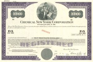 Chemical New York Corporation - $10,000 or $1,000 - Bond
