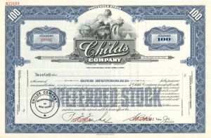 Childs Co. - Stock Certificate