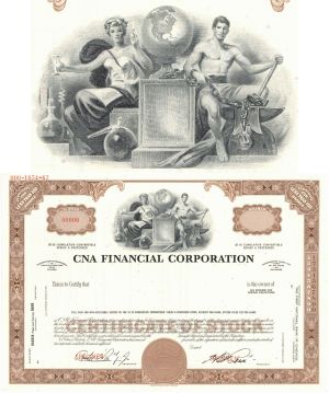 CNA Financial Corporation - Last One - Specimen Stock Certificate - Insurance Company