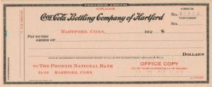 Coca-Cola Bottling Co. of Hartford - Specimen Check