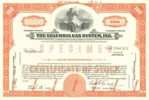 Columbia Gas System, Inc. - Specimen Stock Certificate