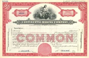 Continental Baking Co. - Stock Certificate