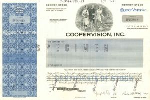 Coopervision, Inc. - Stock Certificate