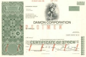Damon Corporation - Stock Certificate