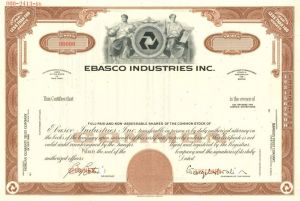 Ebasco Industries Inc. - Stock Certificate