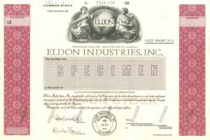 Eldon Industries, Inc. - Stock Certificate