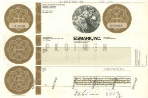 Esmark, Inc. - Specimen Stock Certificate