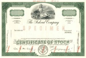 Federal Co. - Stock Certificate