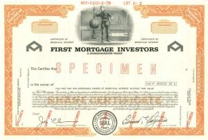 First Mortgage Investors - Stock Certificate