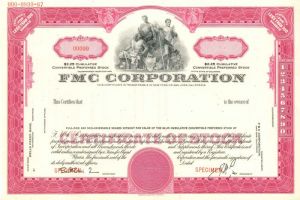 FMC Corporation - Stock Certificate