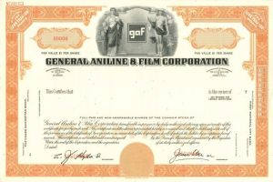 General Aniline and Film Corporation - Stock Certificate