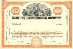 General Refractories Co. - Stock Certificate