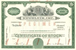Heublein, Inc. - Specimen Stock Certificate