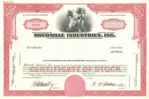 Houdaille Industries, Inc. - Stock Certificate