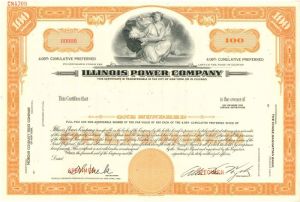 Illinois Power Company - Stock Certificate