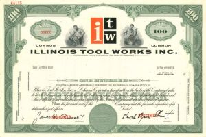 Illinois Tool Works Inc. - Stock Certificate