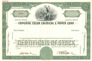 Imperial Color Chemical and Paper Corp. - Stock Certificate