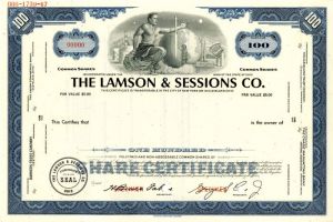 Lamson and Sessions Co. - Stock Certificate