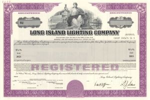 Long Island Lighting Co. - Specimen Bond