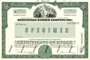 Mercantile Stores Co., Inc. - Stock Certificate