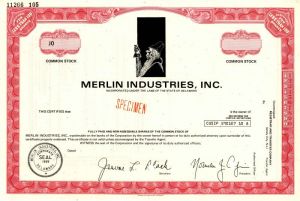 Merlin Industries, Inc. - Stock Certificate