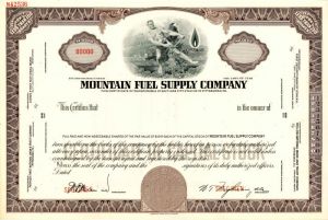 Mountain Fuel Supply Co. - Stock Certificate