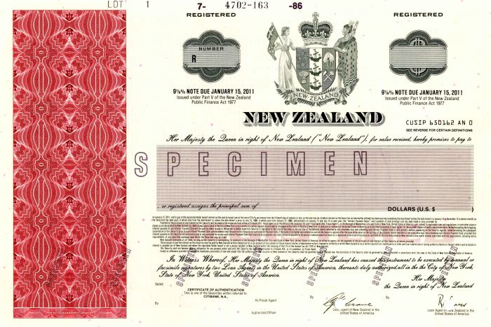 New Zealand - Registered Bond - Brown Available Only