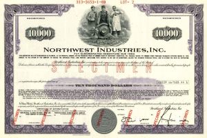 Northwest Industries, Inc. - $10,000 - Bond