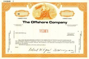 Offshore Co. - Stock Certificate