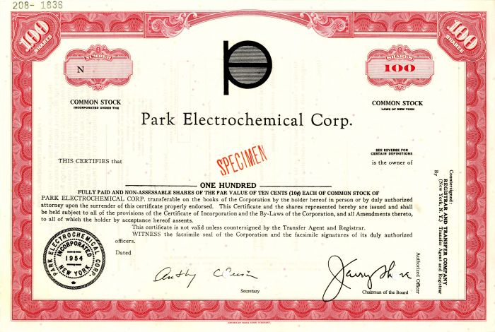 Park Electrochemical Corp. - Stock