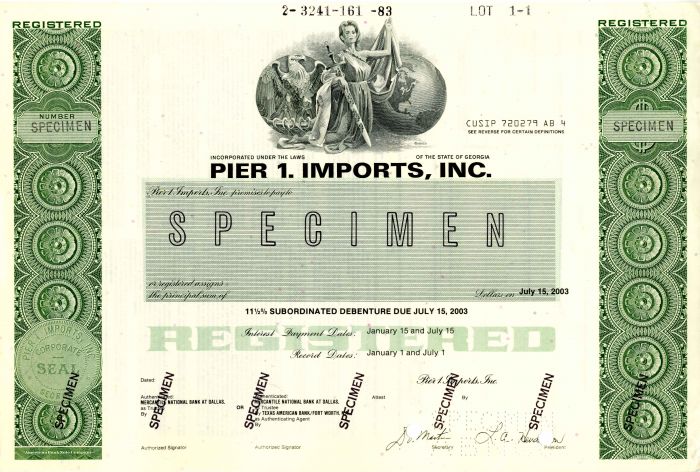 Pier 1. Imports, Inc. - Bond