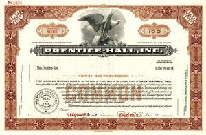 Prentice-Hall, Inc. - Stock Certificate