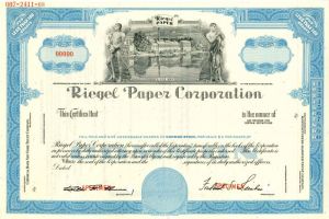 Riegel Paper Corporation - Stock Certificate