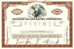 Rochester Gas and Electric Corporation - Stock Certificate