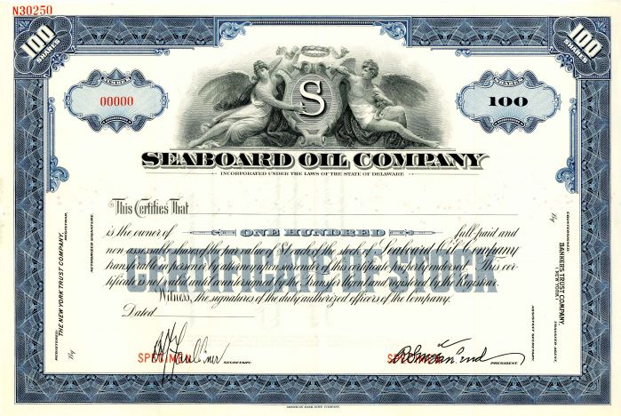 Seaboard Oil Co. - Stock Certificate