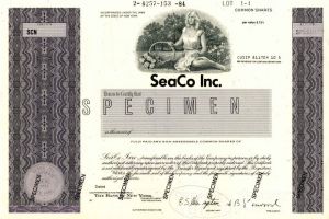 SeaCo Inc. - Stock Certificate