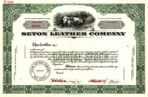 Seton Leather Co. - Specimen Stock Certificate