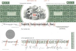Smith International, Inc. - Stock Certificate